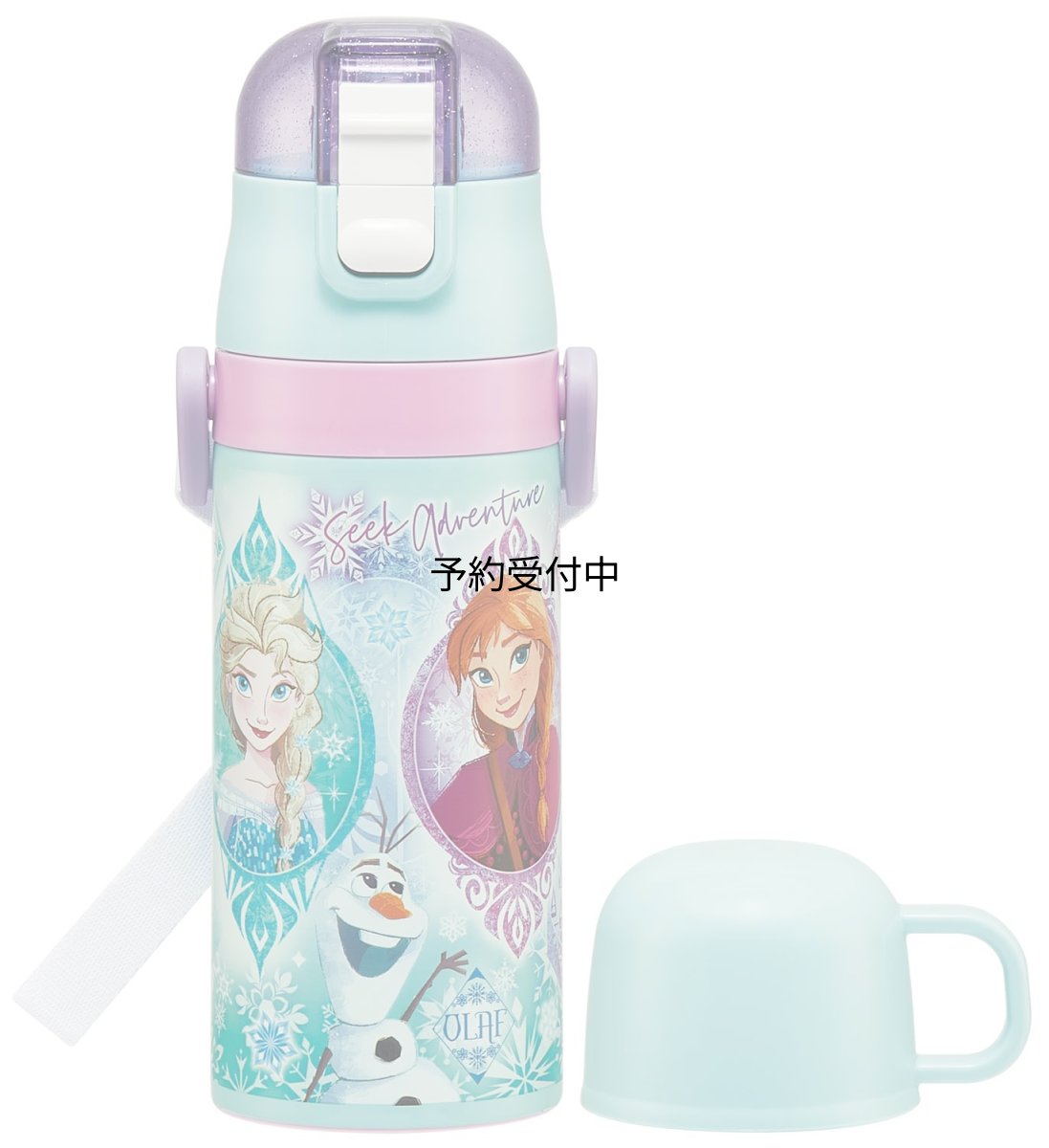 画像1: スケーター（Ｓｋａｔｅｒ） 水筒 子供用 ２ＷＡＹ ストロー飲み ４００ｍｌ コップ飲み ３５０ｍｌ ディズニー アナと雪の女王 ２５ 女の子 ステンレス 軽量タイプ 保温保冷 小容量 ｗａｔｅｒｂｏｔｔｌｅ スポーツボトル キッズ こども 水瓶 ＳＫＣＰ３?Ａ (1)