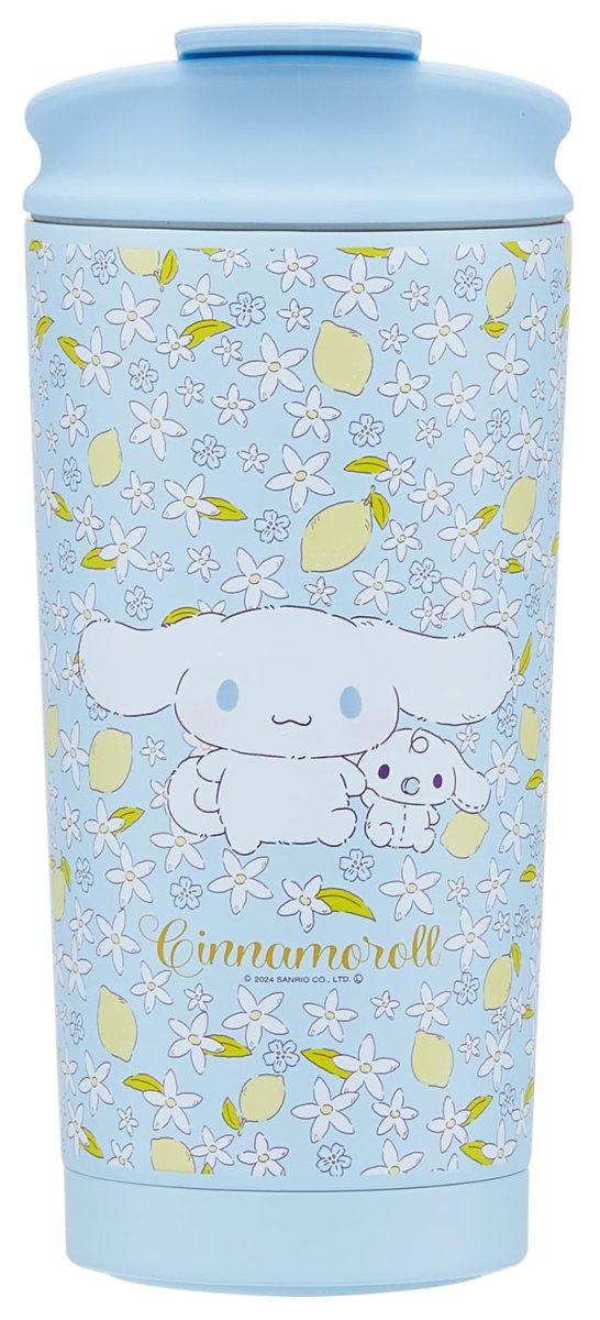 画像1: スケーター（Ｓｋａｔｅｒ） サーモ タンブラー ４５０ｍｌ 保温 保冷 真空断熱 蓋付き フラップロック サンリオ シナモロール ぬいぐるみハグ ＳＴＢＦ５?Ａ (1)