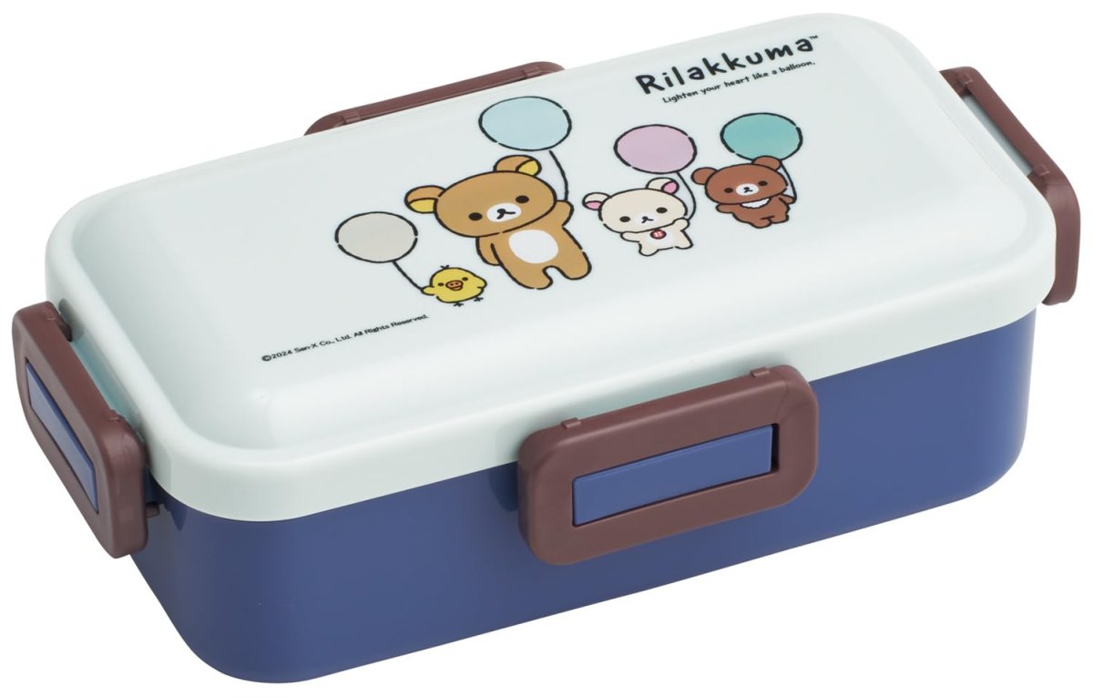 画像1: スケーター（Ｓｋａｔｅｒ） 弁当箱 ５３０ｍｌ １段 女性 日本製 汁漏れしにくい４点ロック ランチボックス 食洗機対応 レンジ対応 リラックマ ふわっと風船 ＰＦＬＢ６ＡＧ?Ａ (1)