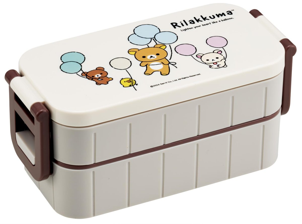 画像1: スケーター（Ｓｋａｔｅｒ） 弁当箱 ２段 ６００ｍｌ 女性用 抗菌 ランチボックス 日本製 リラックマ ふわっと風船 ＹＺＷ３ＡＧ?Ａ (1)