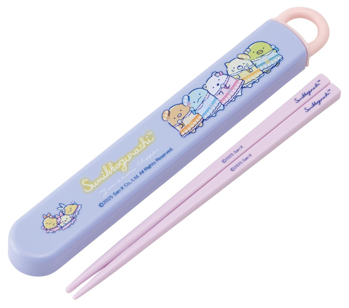 画像1: スケーター（Ｓｋａｔｅｒ） 箸 箸箱 セット 子供用 お弁当 １６．５ｃｍ 日本製 食洗機対応 スライド式 すみっコぐらし 夢みるしっぽず 女の子 ＡＢＳ２ＡＭ?Ａ (1)