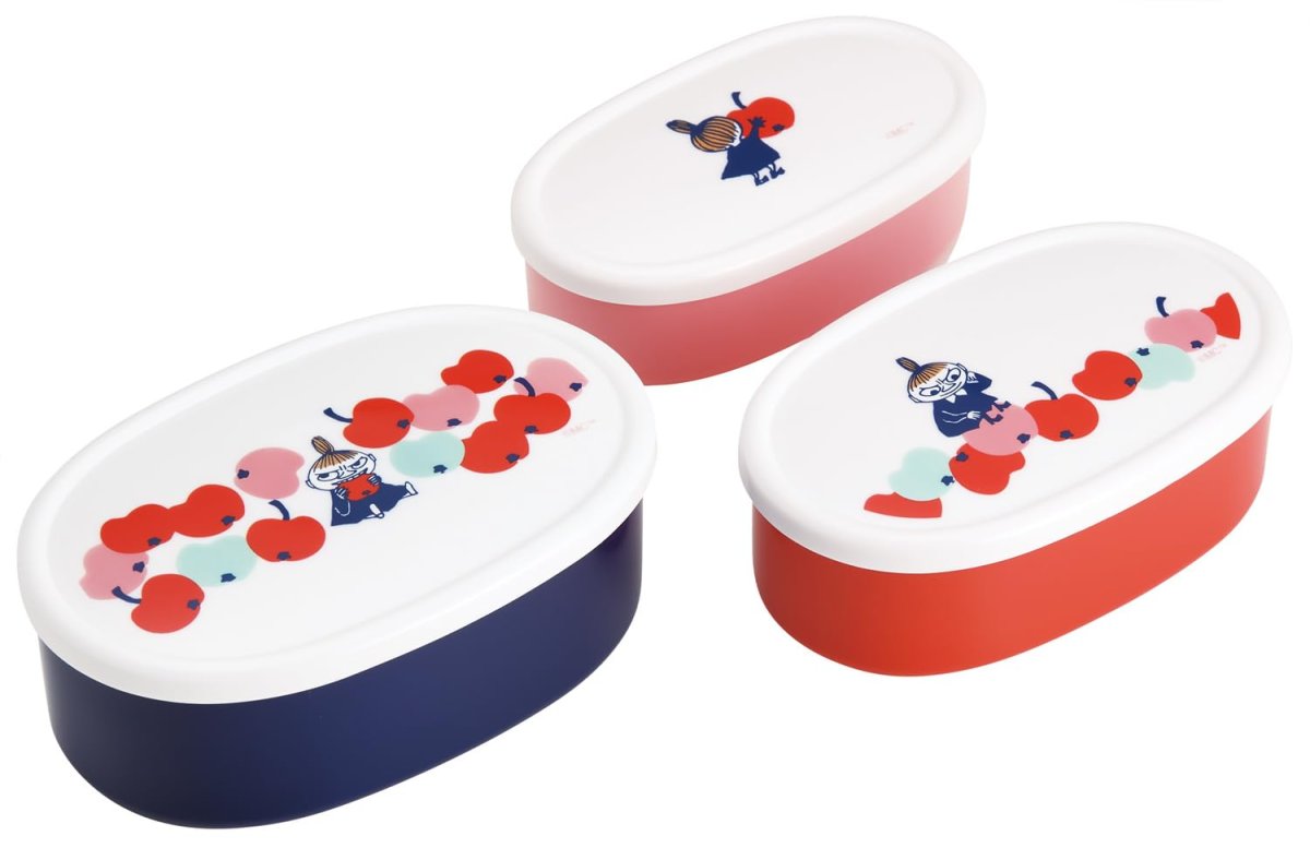 画像1: スケーター（Ｓｋａｔｅｒ） 弁当箱 抗菌 保存容器 ランチボックス ３個セット 日本製 ムーミン リトルミイ りんご ＳＲＳ３ＳＡＧ?Ａ (1)