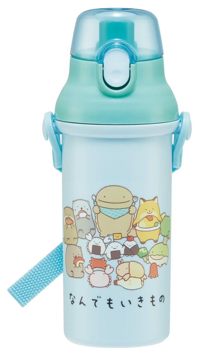 画像1: スケーター（Ｓｋａｔｅｒ） 水筒 子供用 直飲み ４８０ｍｌ プラスチック ワンタッチ 食洗機対応 日本製 なんでもいきもの 女の子 ＰＳＢ５ＳＡＮＡＧ?Ａ (1)
