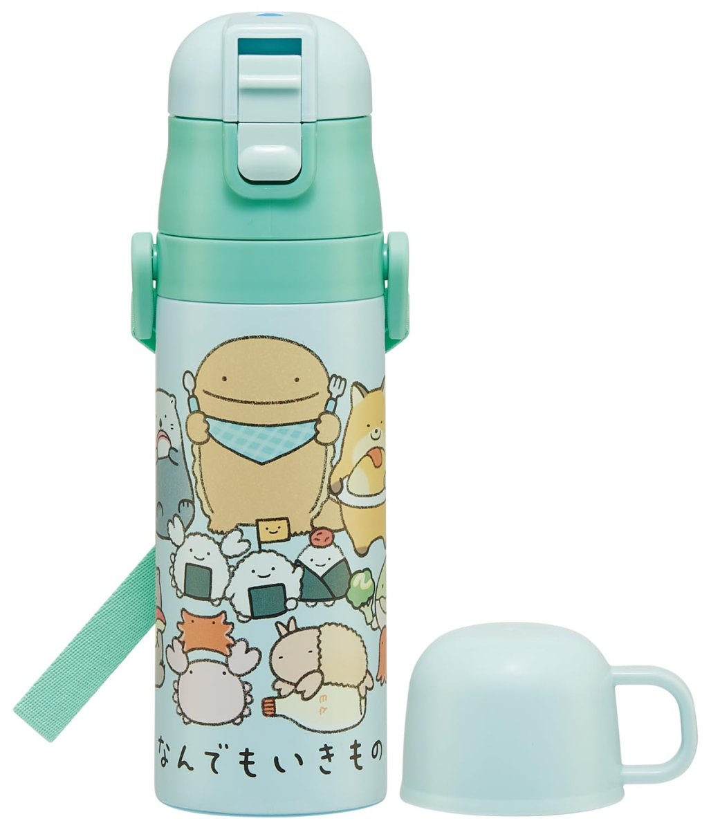 画像1: スケーター（Ｓｋａｔｅｒ） 水筒 子供用 ２ＷＡＹ 直飲み ４７０ｍｌ コップ飲み ４３０ｍｌ なんでもいきもの 女の子 ステンレス 保温保冷 軽量 ｗａｔｅｒｂｏｔｔｌｅ スポーツボトル キッズ こども 水瓶 ＳＫＤＣ４?Ａ (1)