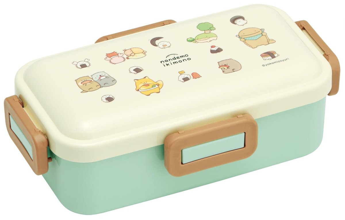 画像1: スケーター（Ｓｋａｔｅｒ） 弁当箱 ５３０ｍｌ １段 女性 日本製 汁漏れしにくい４点ロック ランチボックス 食洗機対応 レンジ対応 なんでもいきもの ＰＦＬＢ６ＡＧ?Ａ (1)