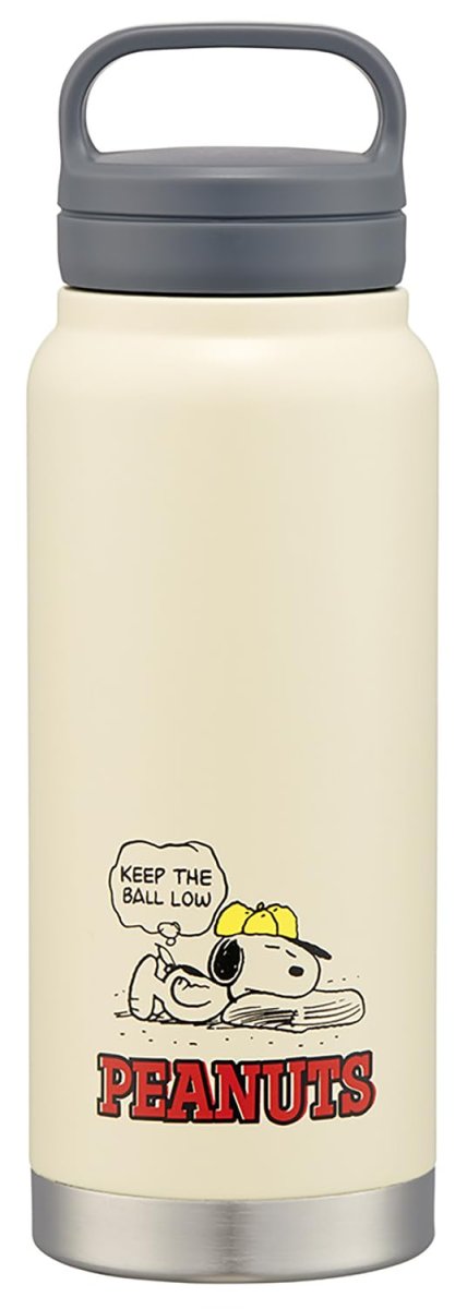 画像1: スケーター（Ｓｋａｔｅｒ） 保温 保冷 ステンレス マグボトル ５００ｍｌ スクリューハンドル付 スヌーピー ベースボール ＳＴＳＣ５?Ａ (1)