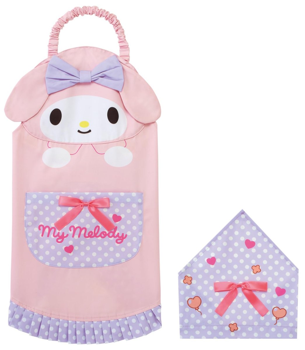 画像1: スケーター（Ｓｋａｔｅｒ） エプロン 三角巾 セット 子供用 １１０?１３０ｃｍ 名前タグ付き サンリオ マイメロディ 女の子 ＫＮＥ１?Ａ (1)
