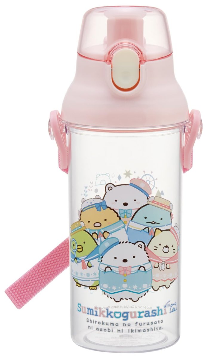 画像1: スケーター（Ｓｋａｔｅｒ） 子供用 クリア 水筒 ４８０ｍｌ プラスチック製 クリアボトル 子供用 日本製 すみっコぐらし しろくまふるさと 女の子 ＰＳＢ５ＴＲ６９５０１ (1)