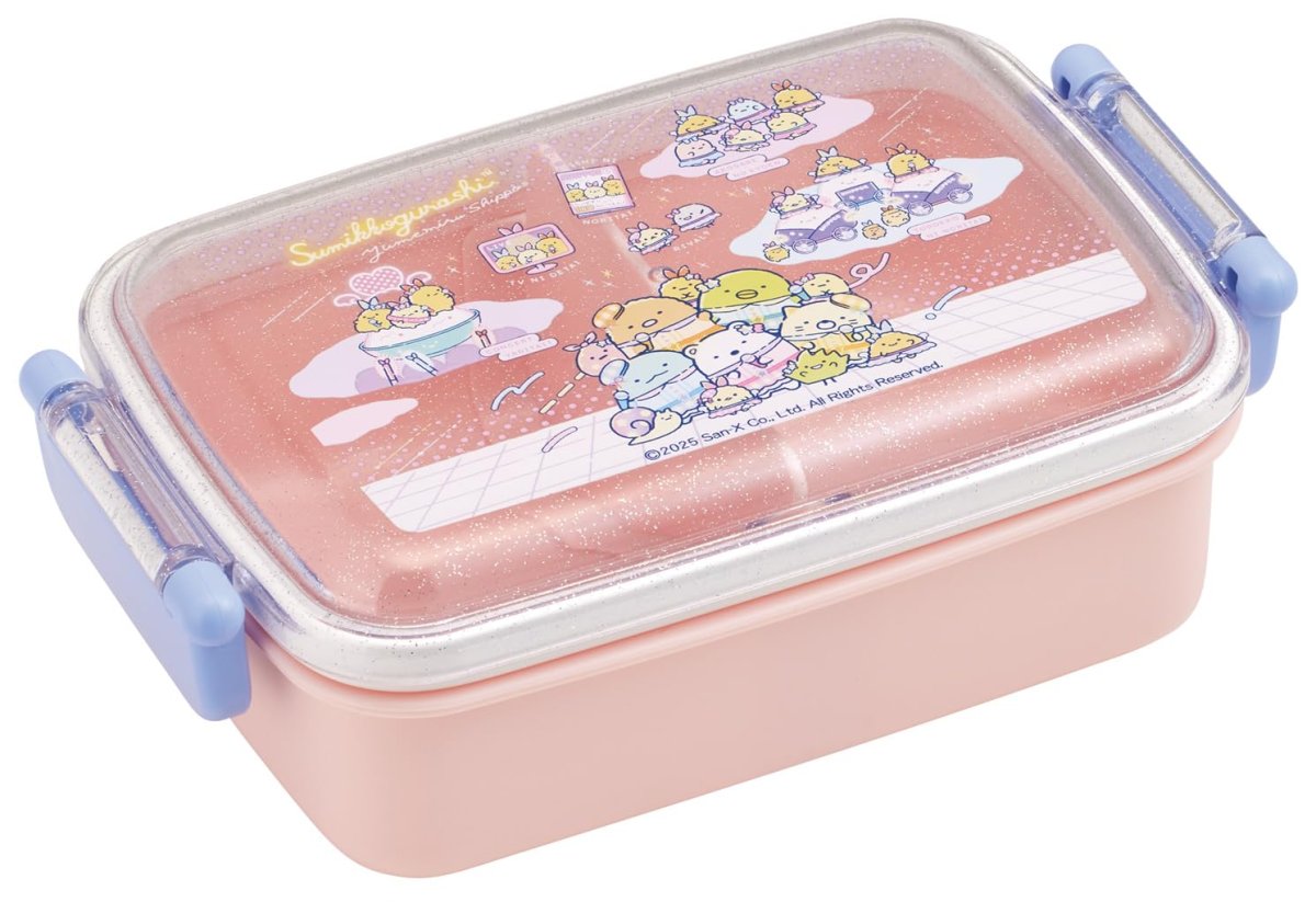 画像1: スケーター（Ｓｋａｔｅｒ） お弁当箱 子供用 ４５０ｍｌ ふわっと盛れるドーム型ふた ランチボックス １段 日本製 すみっコぐらし 夢みるしっぽず 女の子 ＲＢＦ３ＡＮ?Ａ (1)