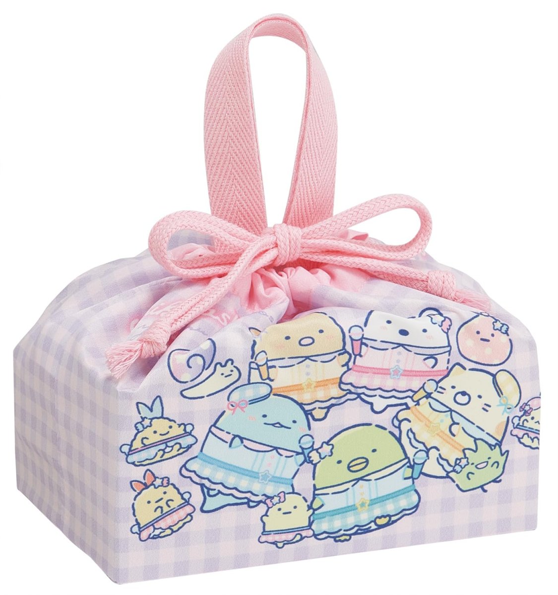 画像1: スケーター（Ｓｋａｔｅｒ） 子供用 お弁当 ランチ巾着 巾着 袋 日本製 すみっコぐらし 夢みるしっぽず 女の子 ＫＢ７ＳＮ?Ａ (1)