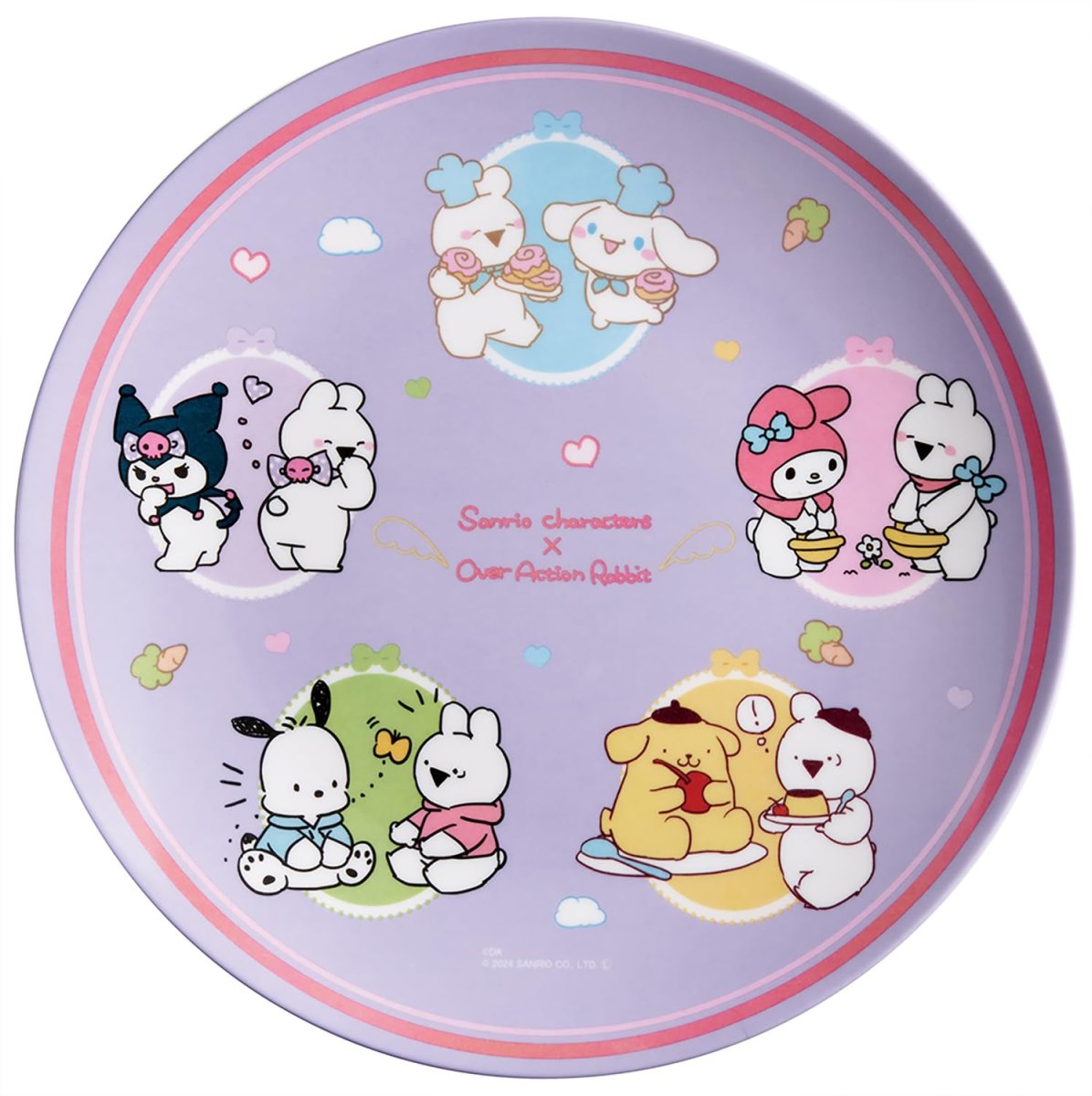 画像1: スケーター（Ｓｋａｔｅｒ） メラミン プレート ２０ｃｍ お皿 皿 おしゃれ キャラクター 朝食 サンリオ オールスターズ すこぶる動くうさぎ ＭＰＬ２０Ｐ?Ａ (1)