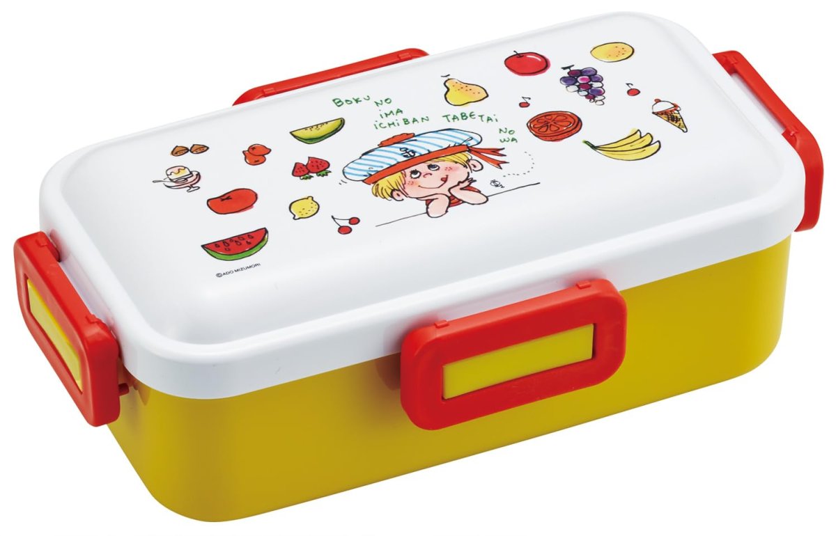 画像1: スケーター（Ｓｋａｔｅｒ） 弁当箱 ５３０ｍｌ １段 女性 日本製 汁漏れしにくい４点ロック ランチボックス 食洗機対応 レンジ対応 水森亜土 ＰＦＬＢ６ＡＧ?Ａ (1)