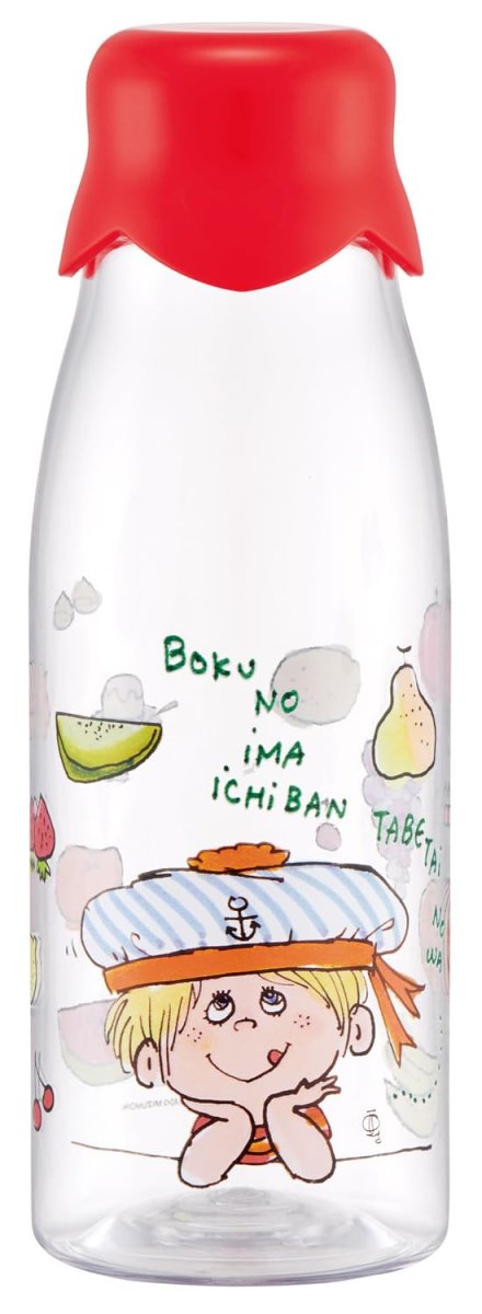 画像1: スケーター（ｓｋａｔｅｒ） 牛乳ビン風 直飲み ウォーターボトル 茶漉し付 水筒 ５００ｍｌ 水森亜土 ＰＴＹ５Ｍ (1)