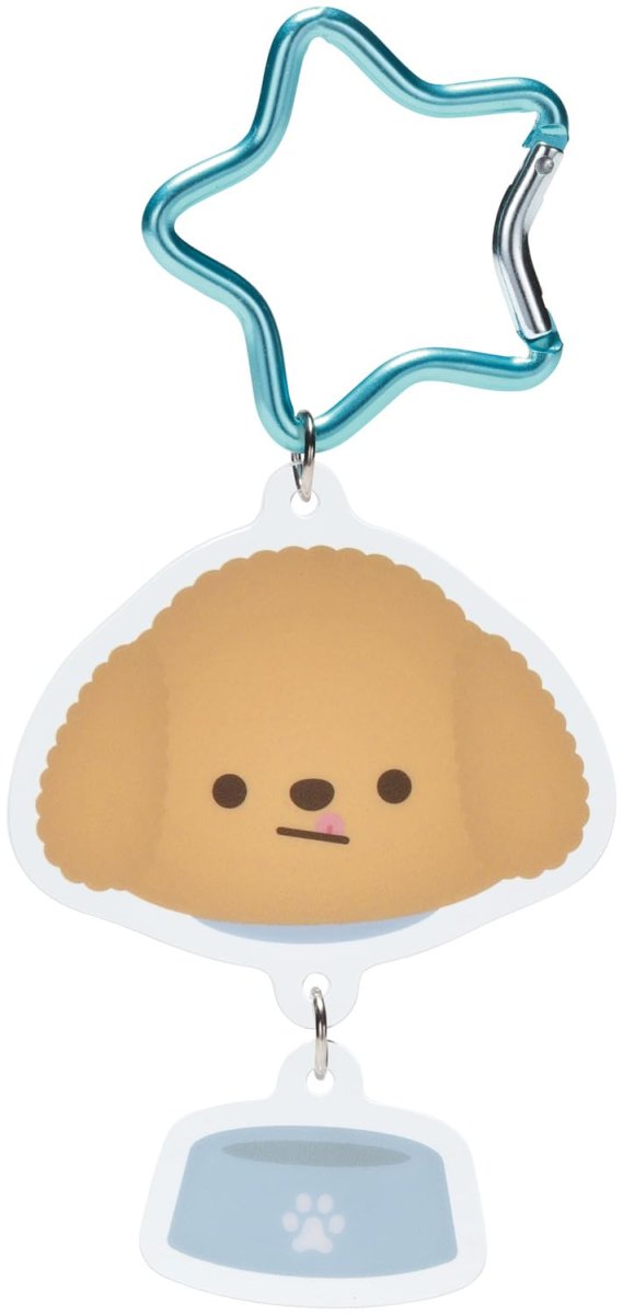 画像1: スケーター（Ｓｋａｔｅｒ） カラビナ付 アクリル キーホルダー アクキー ぱぷぱぷぱぴー ＴＯＹ ＰＯＯＤＬＥ トイプードル 犬 ＺＣＡＫＨ１?Ａ (1)
