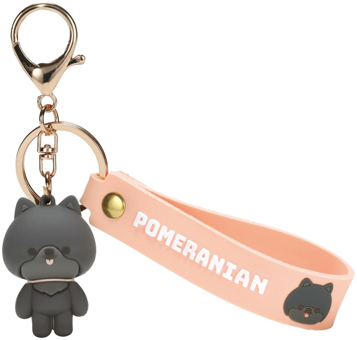 画像1: スケーター（Ｓｋａｔｅｒ） ラバー マスコット付 キーホルダー ぱぷぱぷぱぴー ＰＯＭＥＲＡＮＩＡＮ ポメラニアン 犬 ＺＲＭＫＨ１?Ａ (1)