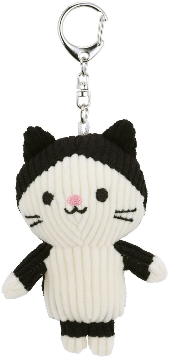 画像1: スケーター（Ｓｋａｔｅｒ） ぬいぐるみ マスコット キーホルダー コーデュロイ生地 回転カン にゃ?にゃ はっちゃん 猫 ＺＮＫＨ２?Ａ (1)