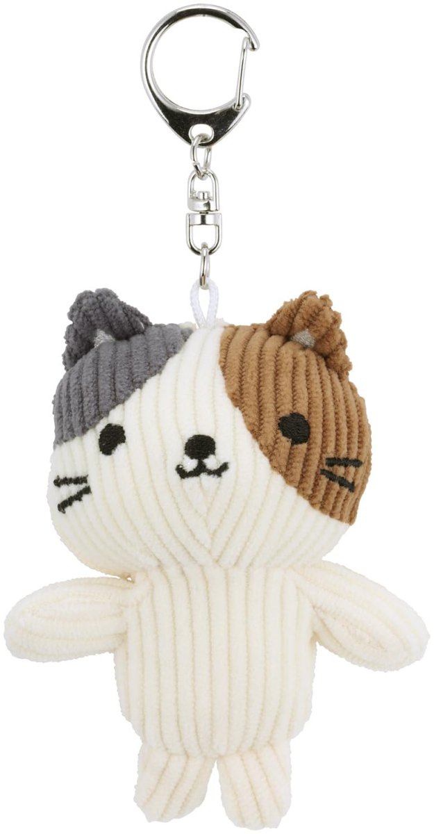 画像1: スケーター（Ｓｋａｔｅｒ） ぬいぐるみ マスコット キーホルダー コーデュロイ生地 回転カン にゃ?にゃ みけにゃ 猫 ＺＮＫＨ２?Ａ (1)