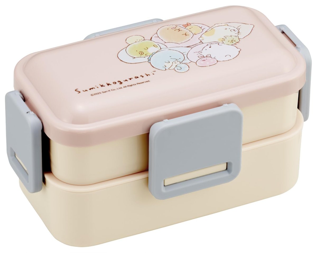 画像1: スケーター（Ｓｋａｔｅｒ） 弁当箱 ふわっと盛れる ランチボックス ２段 ６００ｍｌ 食洗機対応 レンジ対応 日本製 すみっコぐらし ドローイング ＰＦＬＷ４?Ａ (1)
