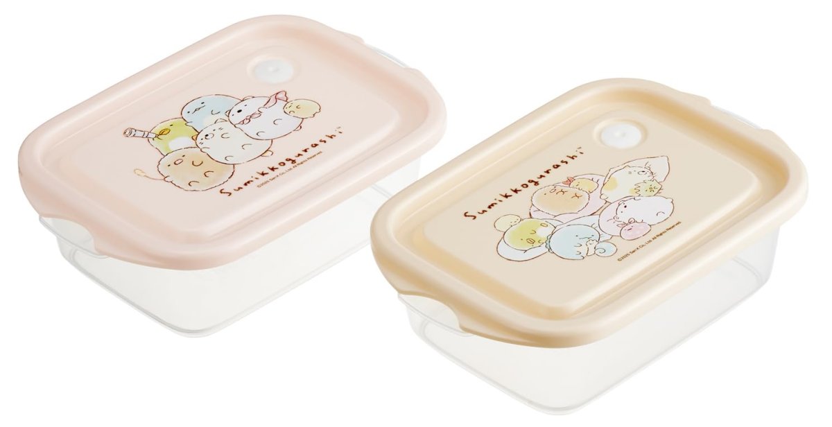 画像1: スケーター（Ｓｋａｔｅｒ） シール容器 ５００ｍｌ 日本製 ２個 セット すみっコぐらし ドローイング ＦＣＮ２Ｗ?Ａ (1)