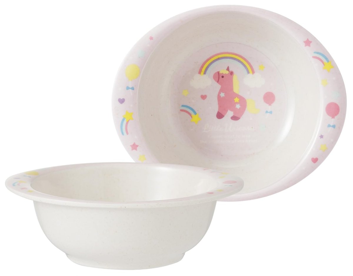 画像1: スケーター（Ｓｋａｔｅｒ） メラミン ボウル バンブーファイバー ２９０ｍｌ 食洗機対応 リトルユニコーン 女の子 Ｍ３４Ｂ?Ａ (1)