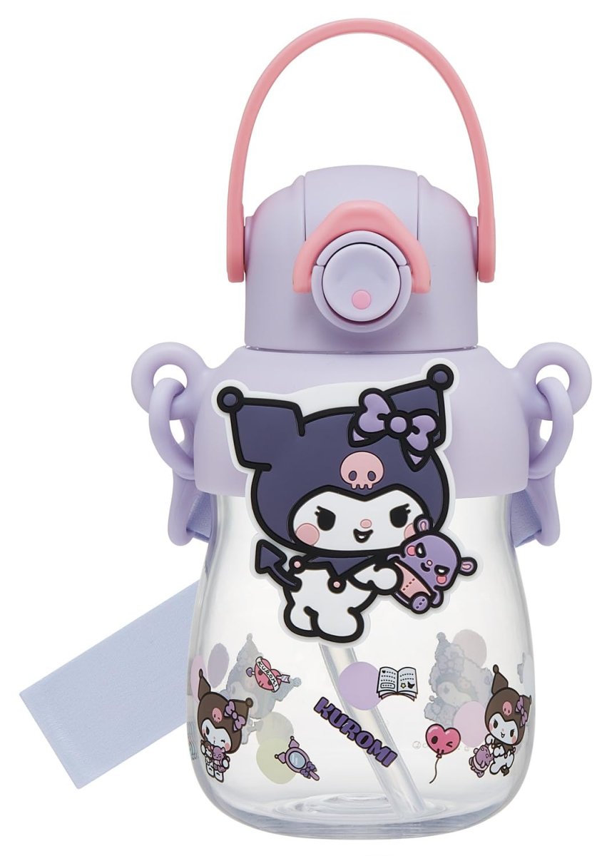 画像1: スケーター（Ｓｋａｔｅｒ） ラバーマスコット付 ストロー ボトル 水筒 ６５０ｍｌ ワンプッシュオープン ロック機能付 持ち手付 ショルダーベルト付 サンリオ クロミ 大好きな日々 ＰＲＭＣ７ＳＴ?Ａ (1)