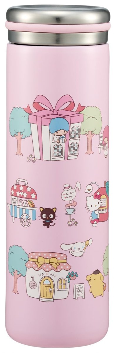 画像1: スケーター（Ｓｋａｔｅｒ） ステンレス マグ ボトル 水筒 ４５０ｍｌ 保温 保冷 真空二重構造 サンリオ オールスターズ ｖｉｌｌａｇｅ ＳＴＸ５?Ａ (1)