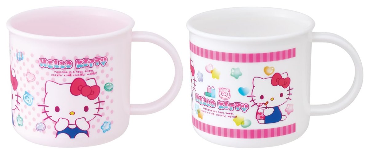 画像1: スケーター（Ｓｋａｔｅｒ） お弁当 プラコップ ２００ｍｌ ２個セット 子供用 抗菌 食洗機対応 日本製 サンリオ ハローキティ マシュグミ ＫＥ４ＡＡＧＷ (1)