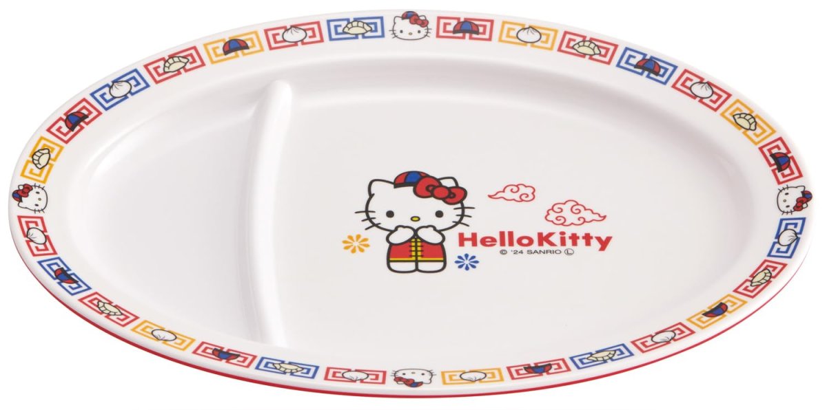 画像1: スケーター（Ｓｋａｔｅｒ） メラミン製 ギョウザ 餃子 皿 食器 町中華 食洗機対応 サンリオ ハローキティ ＭＣＨ３?Ａ (1)