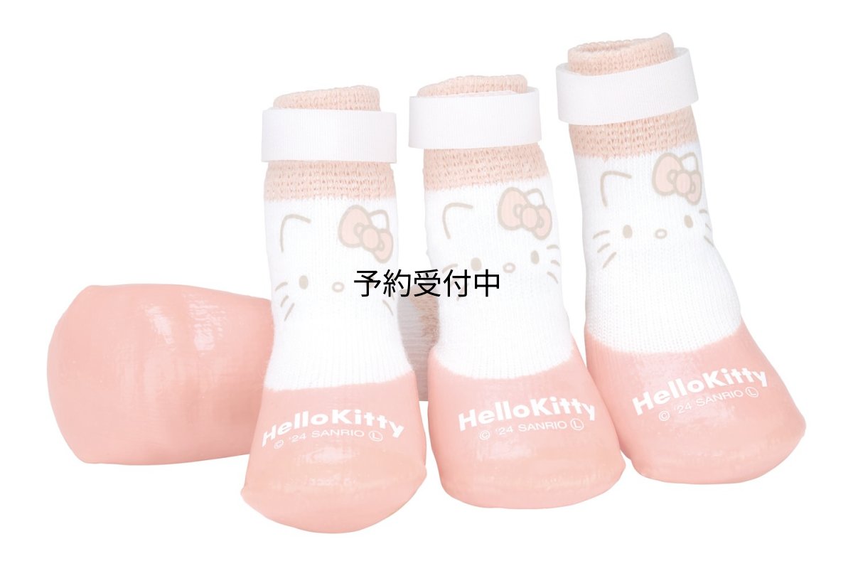 画像1: スケーター（Ｓｋａｔｅｒ） ペット シューズ ＸＳ ４枚入 犬 靴 室外 固定ベルト付 サンリオ ハローキティ ＰＳＨＳ２?Ａ (1)