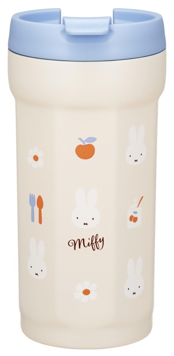 画像1: スケーター（Ｓｋａｔｅｒ） 八角形 蓋付き ステンレス タンブラー ３５０ｍｌ 保温 保冷 真空断熱 フラップロック ミッフィー ＳＭＶＯ４?Ａ (1)