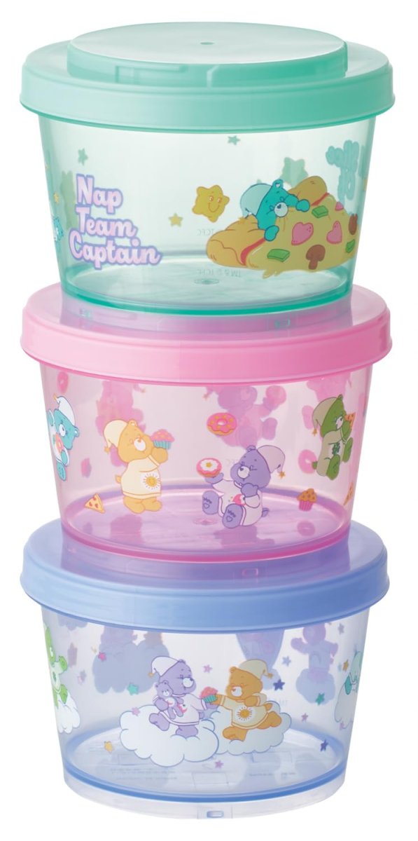 画像1: スケーター（Ｓｋａｔｅｒ） 保存容器 ３個セット ２４０ｍｌ おかず入れ 日本製 Ｃａｒｅ Ｂｅａｒｓ ケアベア ＳＩＪ３?Ａ (1)