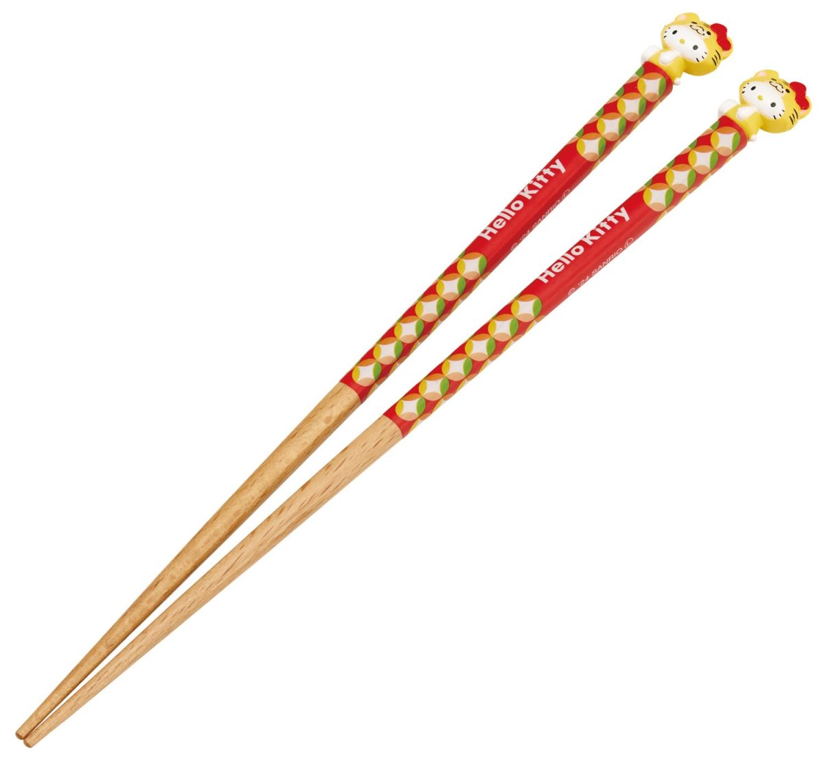 画像1: スケーター（Ｓｋａｔｅｒ） 塗箸 ２１ｃｍ マスコット付 サンリオ ハローキティ 寅 ＡＮＤ４５?Ａ (1)