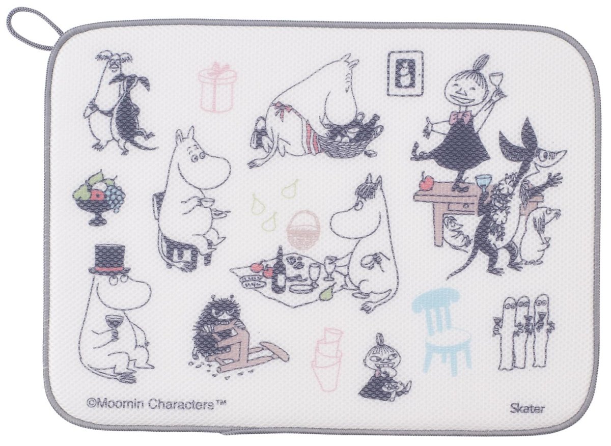画像1: スケーター（Ｓｋａｔｅｒ） 水切り 水切りマット 食器水切り ３１×４１ｃｍ ムーミン ＫＭ１?Ａ (1)