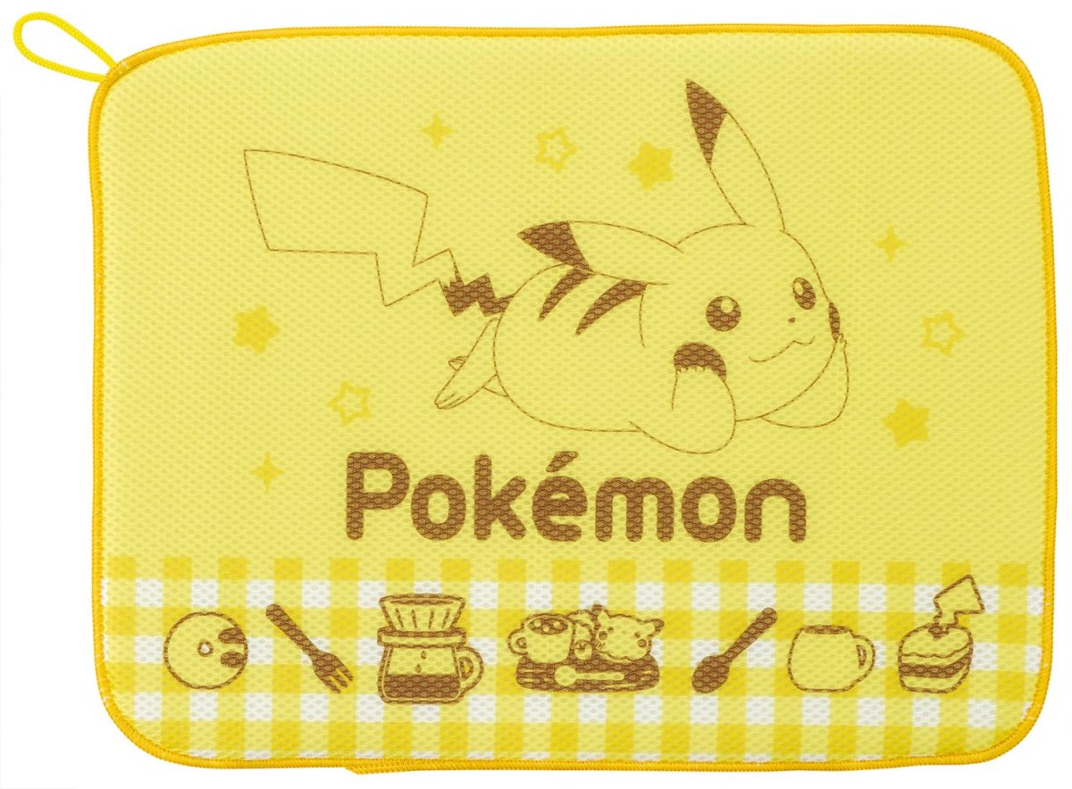画像1: スケーター（Ｓｋａｔｅｒ） 水切り 水切りマット 食器水切り ３１×４１ｃｍ ポケモン ＨＡＰＰＹ Ｃａｆｅ ＫＭ１?Ａ (1)