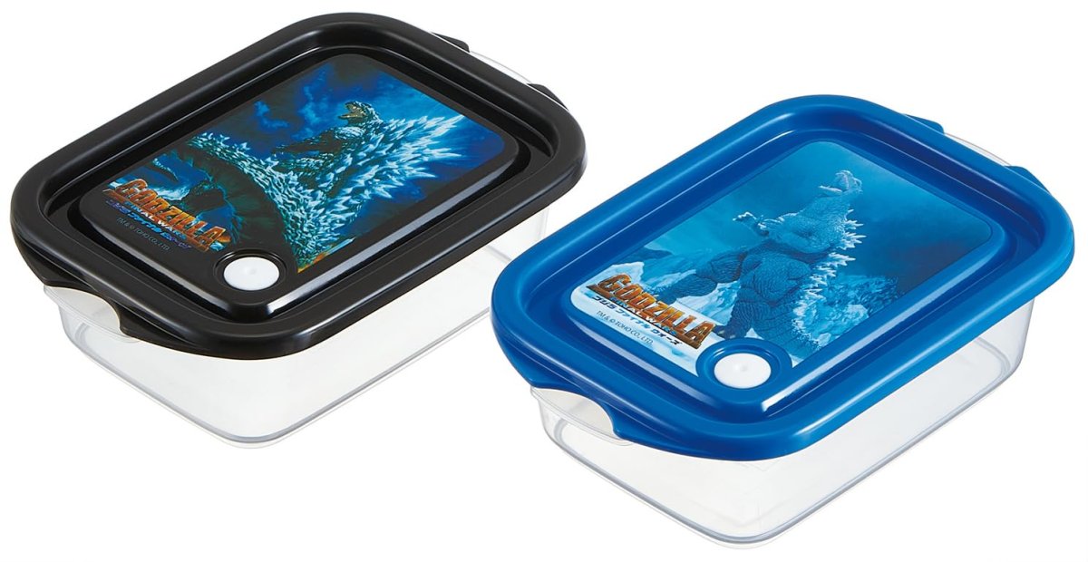 画像1: スケーター（Ｓｋａｔｅｒ） シール容器 保存容器 おかず容器 ５００ｍｌ 抗菌 日本製 ２Ｐ ゴジラ ２００４ ＦＣＮ２ＷＡＧ?Ａ (1)