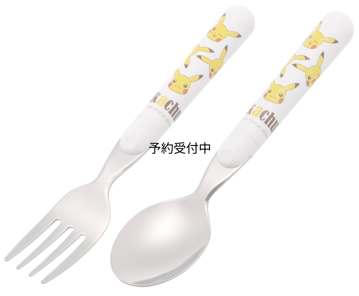 画像1: スケーター（Ｓｋａｔｅｒ） スプーン フォーク セット カトラリー 食洗機対応 日本製 ポケモン ピカチュウ ＳＦＲ１?Ａ (1)