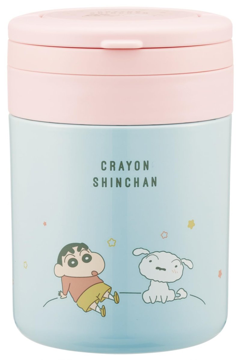 画像1: スケーター（Ｓｋａｔｅｒ） 保温 保冷 スープジャー ３００ｍｌ 折りたたみハンドル付 抗菌 クレヨンしんちゃん パステルスター ＬＪＦＯ３ＡＧ?Ａ (1)