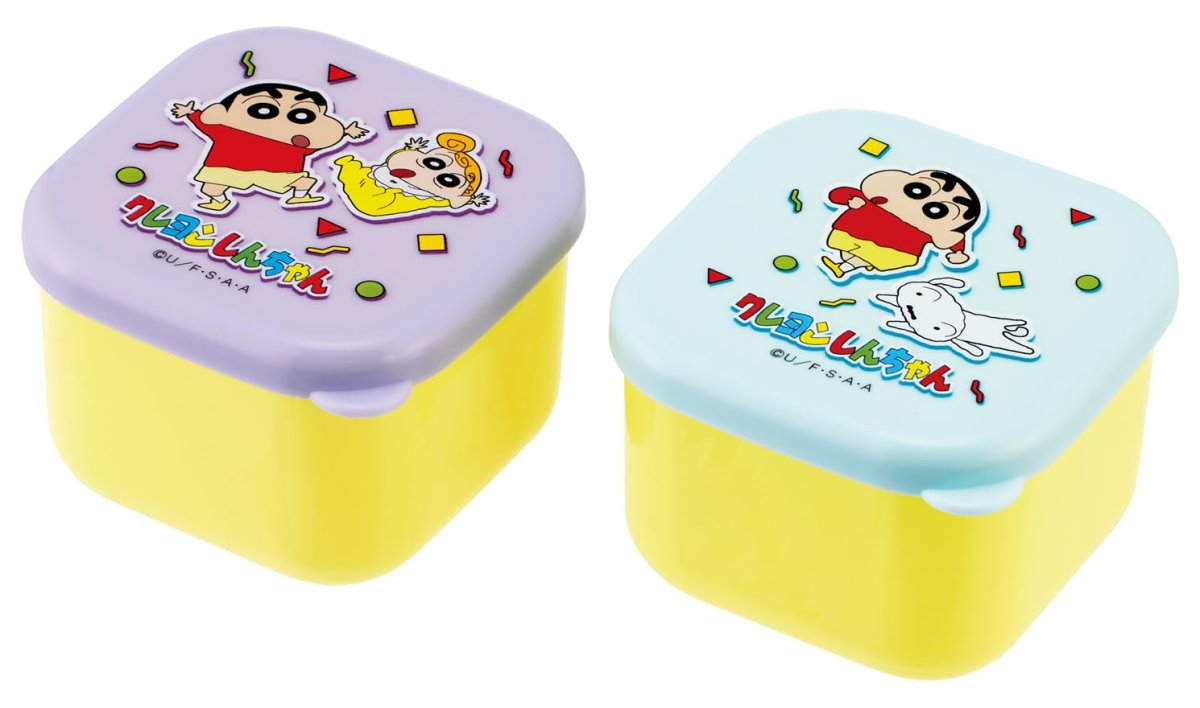 画像1: スケーター（Ｓｋａｔｅｒ） ミニ シール容器 保存容器 おかず入れ １３０ｍｌ ２個組 クレヨンしんちゃん ＭＯ１ＷＡＧ?Ａ (1)