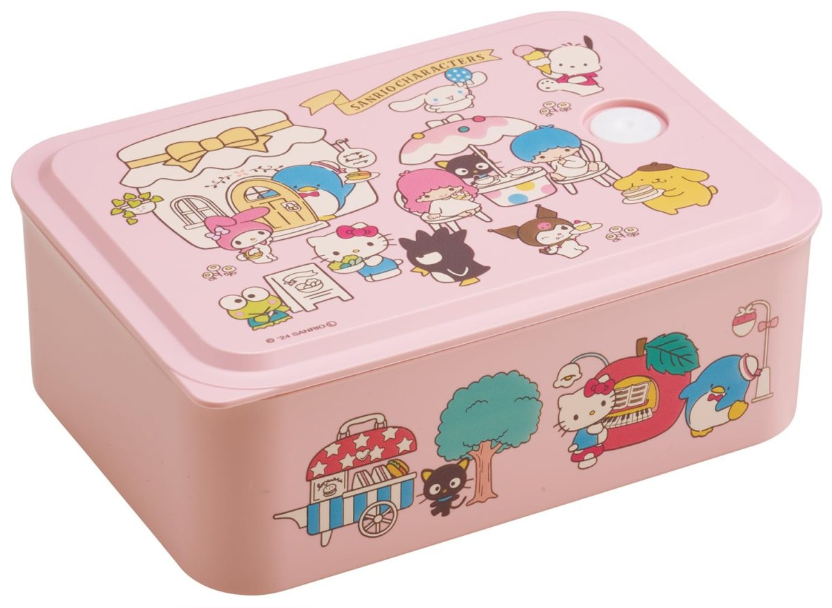 画像1: スケーター（Ｓｋａｔｅｒ） 弁当箱 行楽 ランチボックス Ｍサイズ １段 蓋をしたまま レンジ対応 ７００ｍｌ サンリオ オールスターズ ｖｉｌｌａｇｅ ＰＬ７０Ｂ?Ａ (1)
