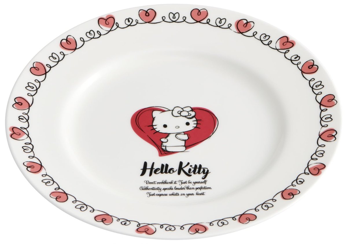 画像1: スケーター（Ｓｋａｔｅｒ） プレート １９ｃｍ 食洗機対応 ＮＡＲＵＭＩ ボーンチャイナ 鳴海製陶 日本製 サンリオ ハローキティ ドローイング ＣＢＰＬ１９?Ａ (1)