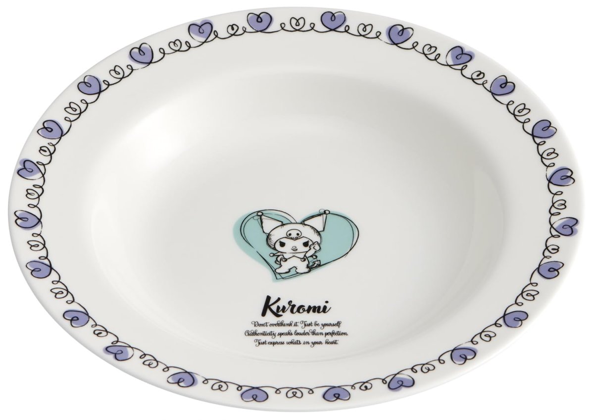 画像1: スケーター（Ｓｋａｔｅｒ） スープ 皿 ２３ｃｍ 食洗機対応 ＮＡＲＵＭＩ ボーンチャイナ 鳴海製陶 日本製 サンリオ クロミ ドローイング ＣＢＳＰ２３?Ａ (1)