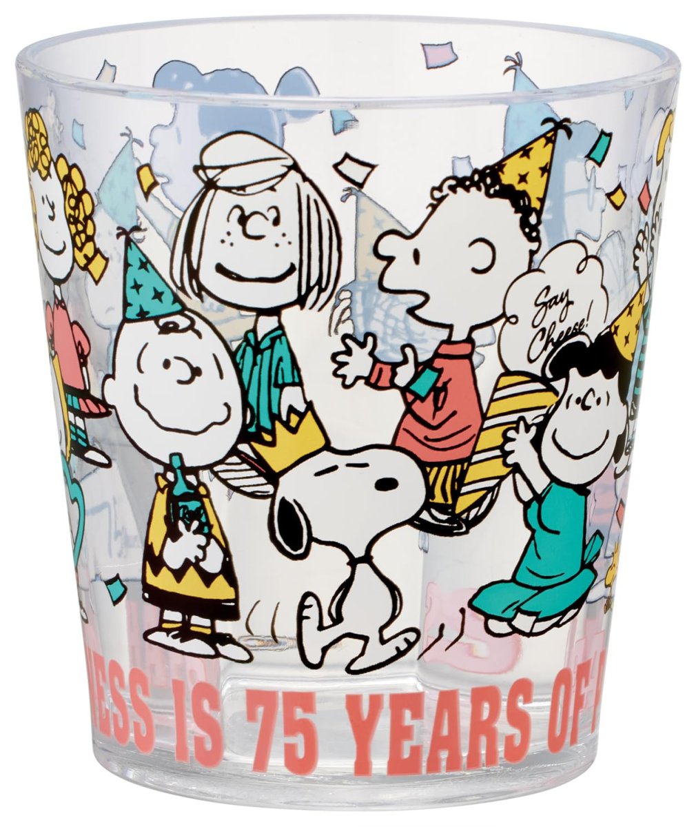 画像1: スケーター（Ｓｋａｔｅｒ） アクリル コップ ２８０ｍｌ スヌーピー ７５ｔｈ アニバーサリー ＫＳＡ４?Ａ (1)