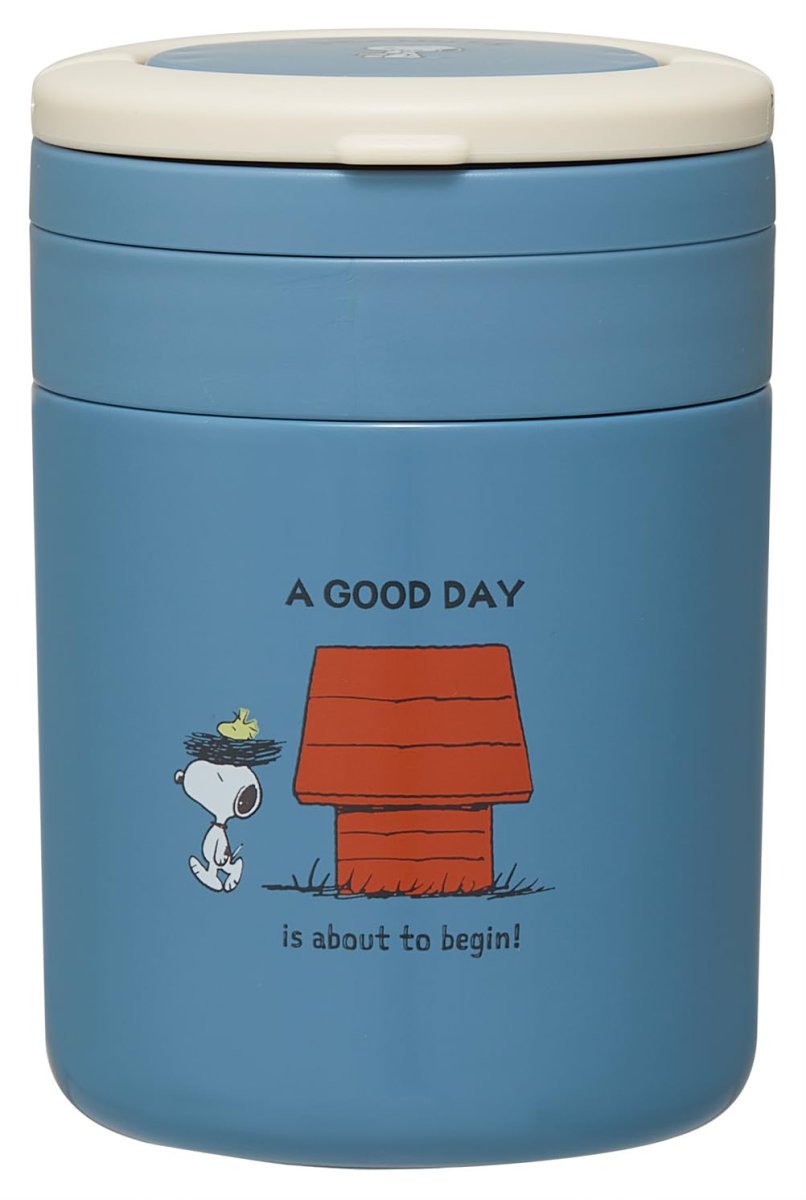 画像1: スケーター（Ｓｋａｔｅｒ） 保温 保冷 スープジャー ３００ｍｌ 折りたたみハンドル付 スヌーピー Ｇｏｏｄ ｄａｙ！ ＬＪＦＯ３?Ａ (1)
