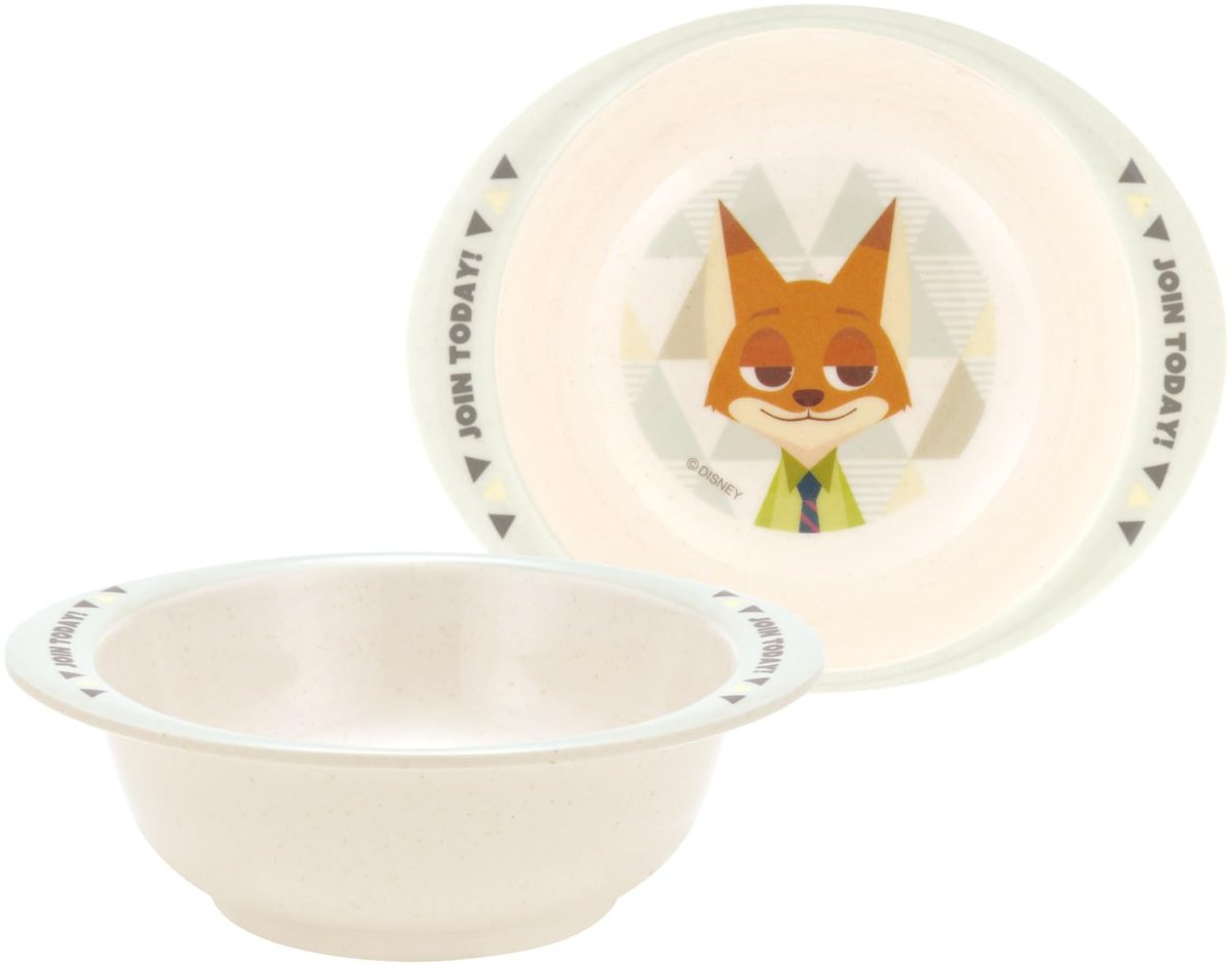 画像1: スケーター（Ｓｋａｔｅｒ） メラミン ボウル バンブーファイバー ２９０ｍｌ 食洗機対応 ディズニー ズートピア Ｍ３４Ｂ?Ａ (1)