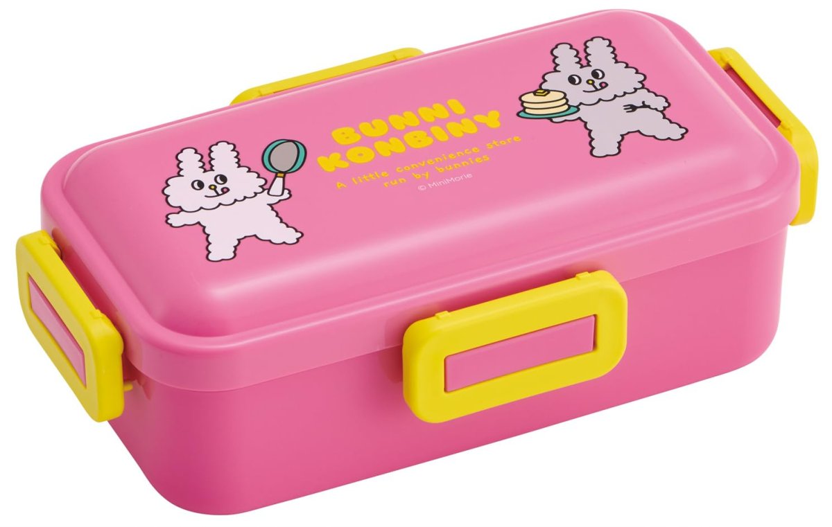 画像1: スケーター（Ｓｋａｔｅｒ） 弁当箱 ５３０ｍｌ １段 女性 日本製 汁漏れしにくい４点ロック ランチボックス 食洗機対応 レンジ対応 バニーコンビニ ＰＦＬＢ６ＡＧ?Ａ (1)