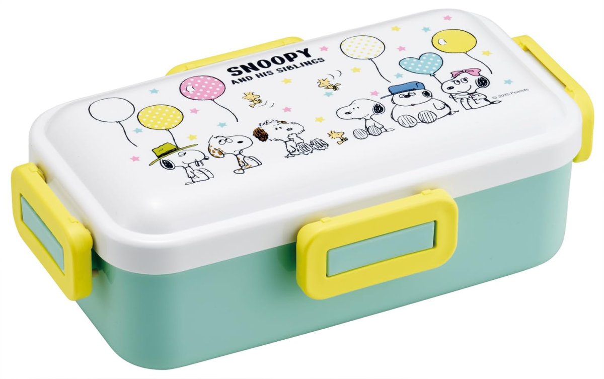 画像1: スケーター（Ｓｋａｔｅｒ） 弁当箱 ５３０ｍｌ １段 女性 日本製 汁漏れしにくい４点ロック ランチボックス 食洗機対応 レンジ対応 スヌーピー バルーン ＰＦＬＢ６ＡＧ?Ａ (1)