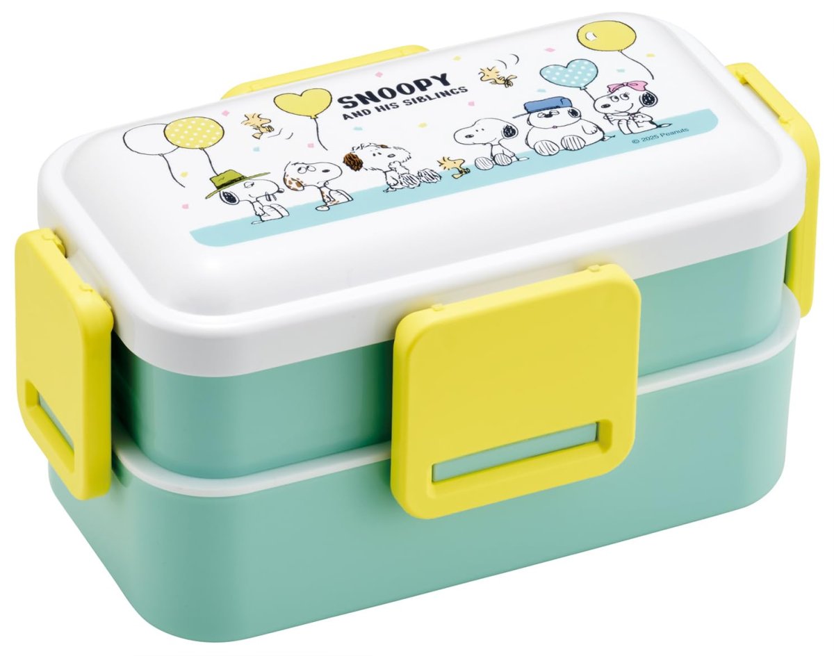 画像1: スケーター（Ｓｋａｔｅｒ） 弁当箱 ２段 ６００ｍｌ 女性 日本製 ふわっと盛れるドーム型ふた ランチボックス 食洗機対応 レンジ対応 スヌーピー バルーン ＰＦＬＷ４ＡＧ?Ａ (1)