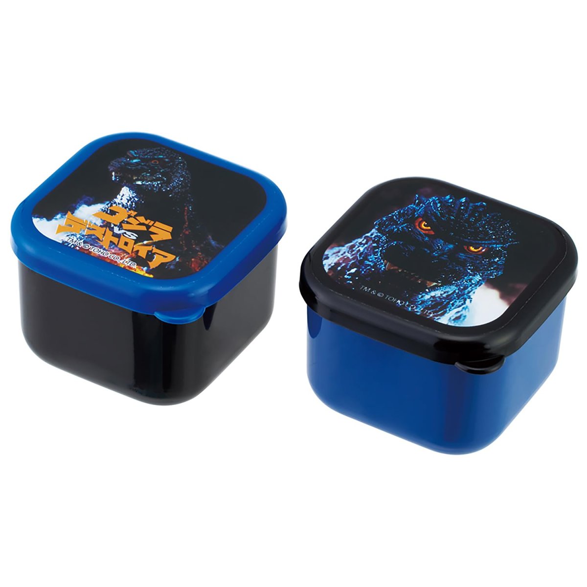 画像1: スケーター（Ｓｋａｔｅｒ） 弁当箱 抗菌 ミニ シール容器 四角 保存 容器 １３０ｍｌ ２個セット レンジ対応 日本製 ゴジラ １９９５ 男の子 ＭＯ１ＷＡＧ?Ａ (1)