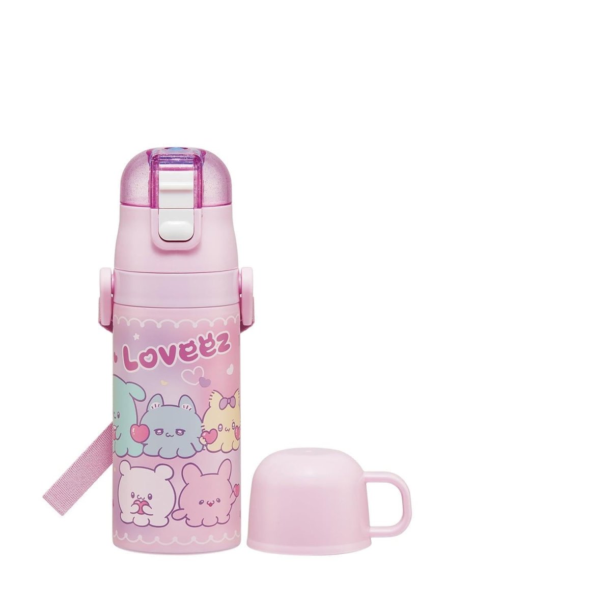 画像1: スケーター（Ｓｋａｔｅｒ） 水筒 子供用 ２ＷＡＹ 直飲み ４２０ｍｌ コップ飲み ３５０ｍｌ らぶいーず 女の子 小容量 ステンレス 保温保冷 軽量 ｗａｔｅｒｂｏｔｔｌｅ スポーツボトル キッズ こども 水瓶 ＳＫＤＣ３?Ａ (1)