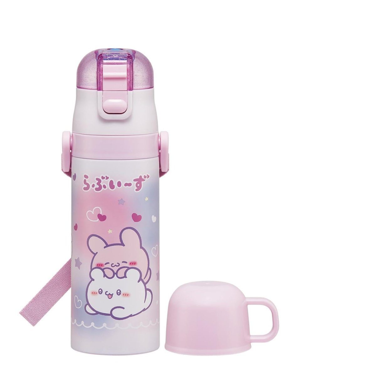 画像1: スケーター（Ｓｋａｔｅｒ） 水筒 子供用 ２ＷＡＹ 直飲み ４７０ｍｌ コップ飲み ４３０ｍｌ らぶいーず 女の子 ステンレス 保温保冷 軽量 ｗａｔｅｒｂｏｔｔｌｅ スポーツボトル キッズ こども 水瓶 ＳＫＤＣ４?Ａ (1)